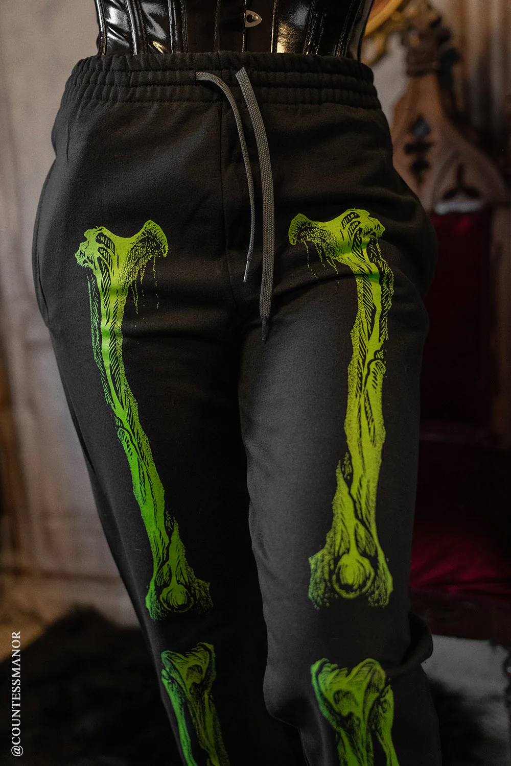 Zombie Rot Skeleton Joggers [Monster Green] - Image 9