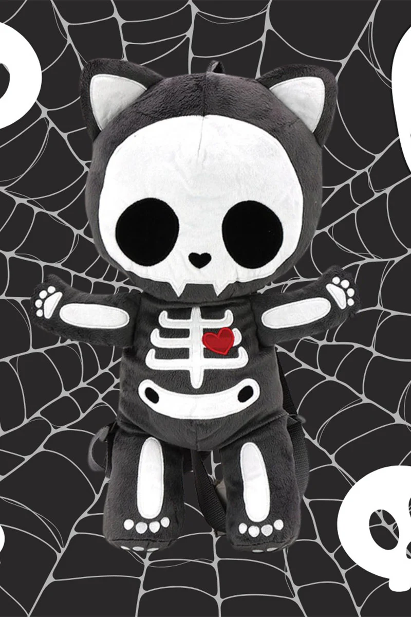 Skeleton Kitten Plushy Backpack - Image 4