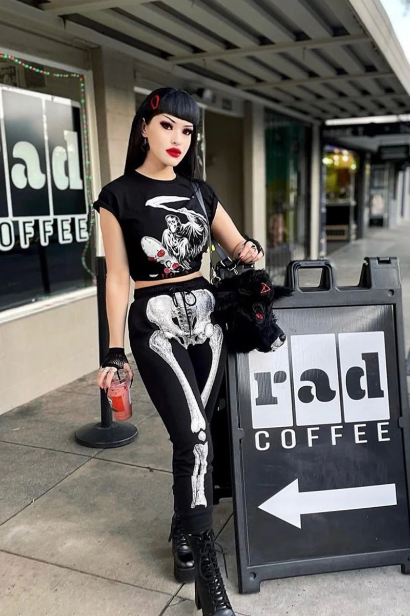 Skeleton White Bone Jogger Pants [UNISEX] - Image 6