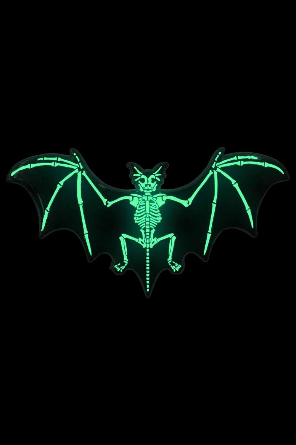 Skelli Bat Glow Enamel Pin - Image 2