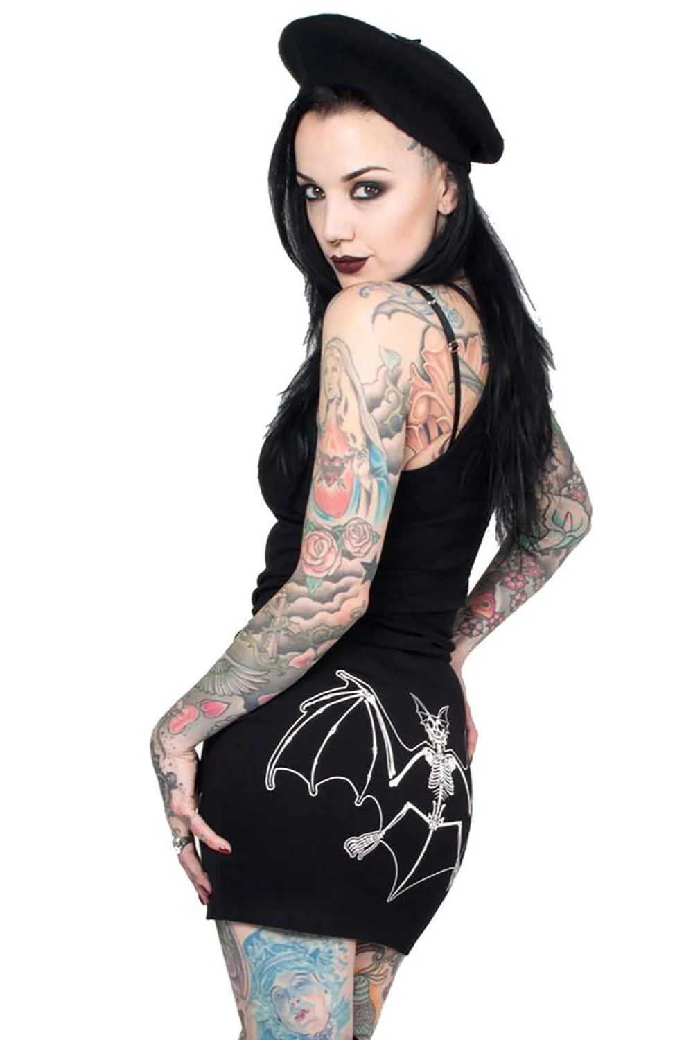 Skelli Bat Mini Skirt - Image 3