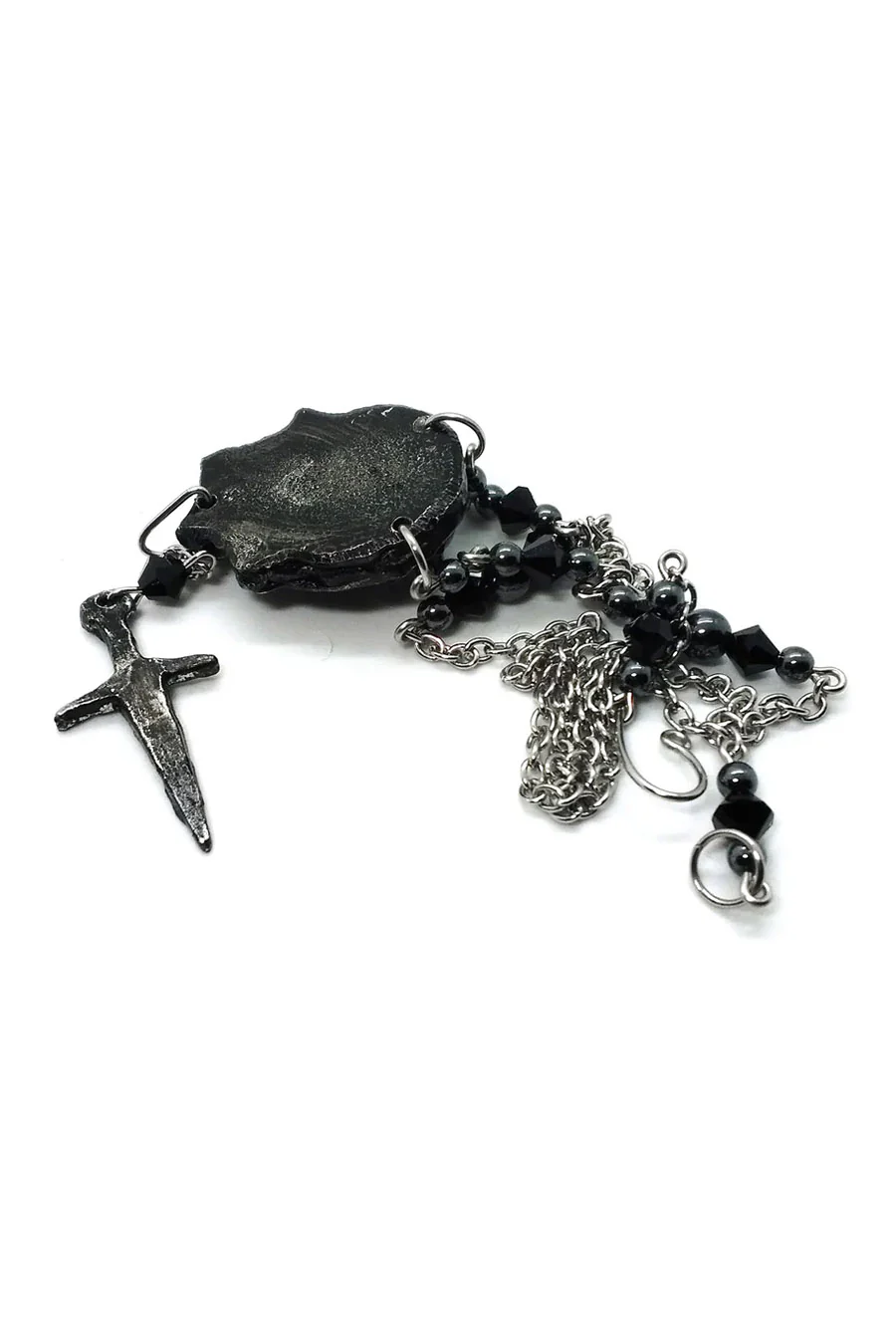 Skull and Dagger Necklace [Black] - Image 3