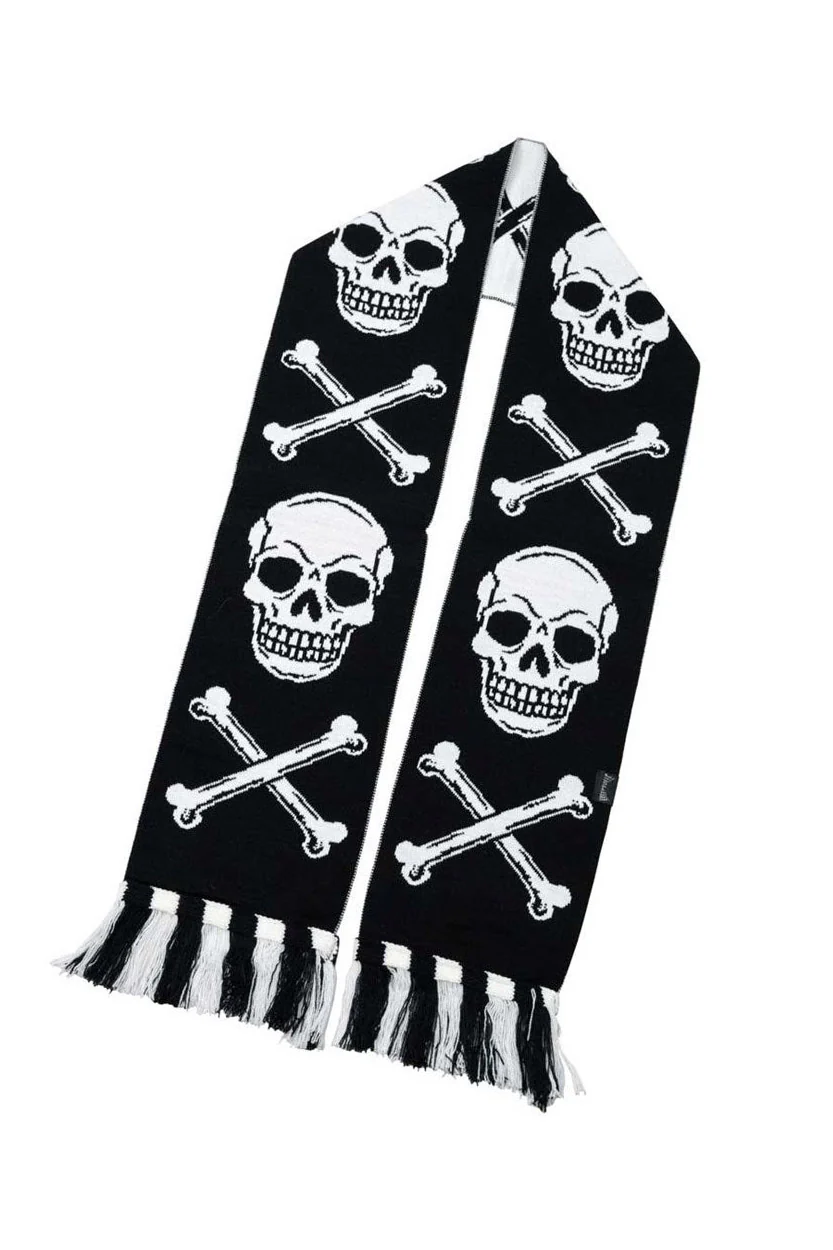 Skull Crossbone Knit Scarf