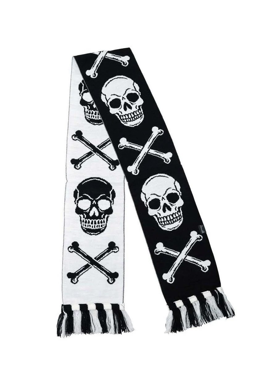 Skull Crossbone Knit Scarf - Image 2