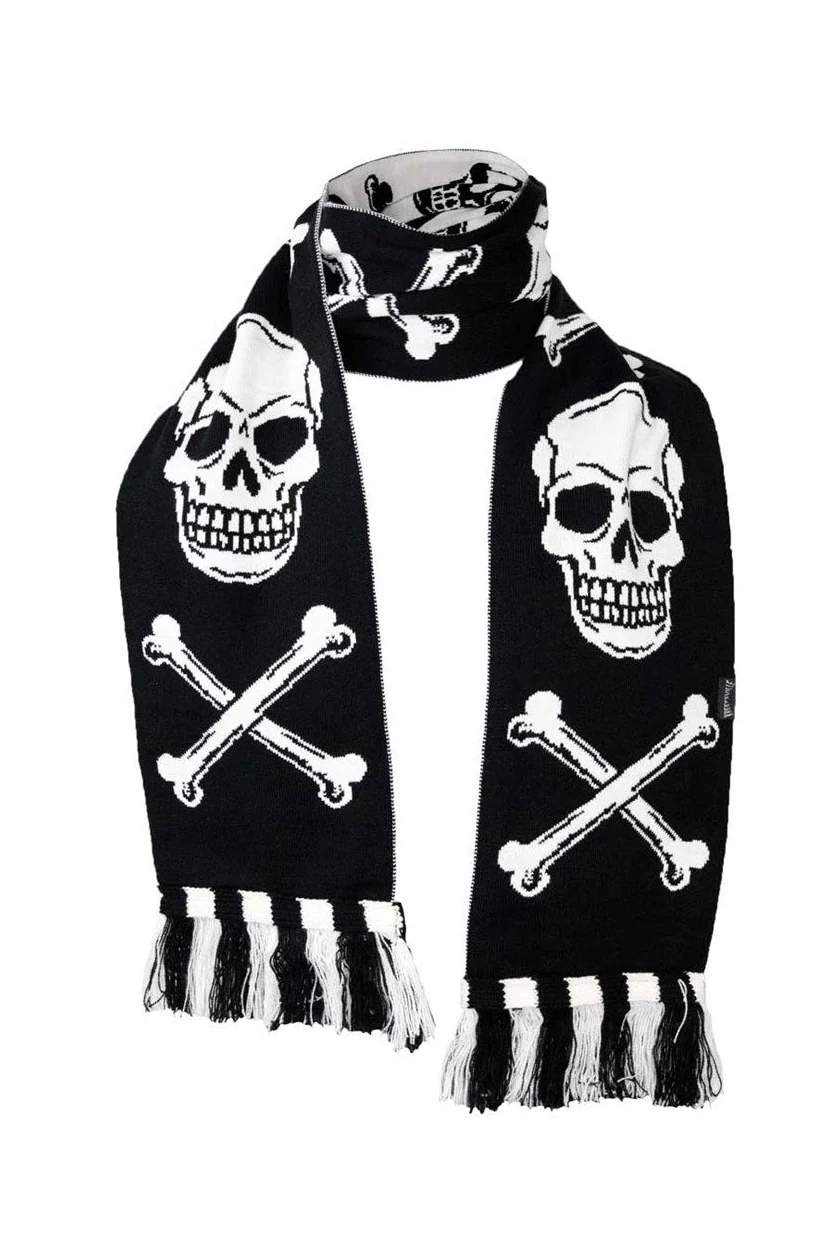 Skull Crossbone Knit Scarf - Image 3