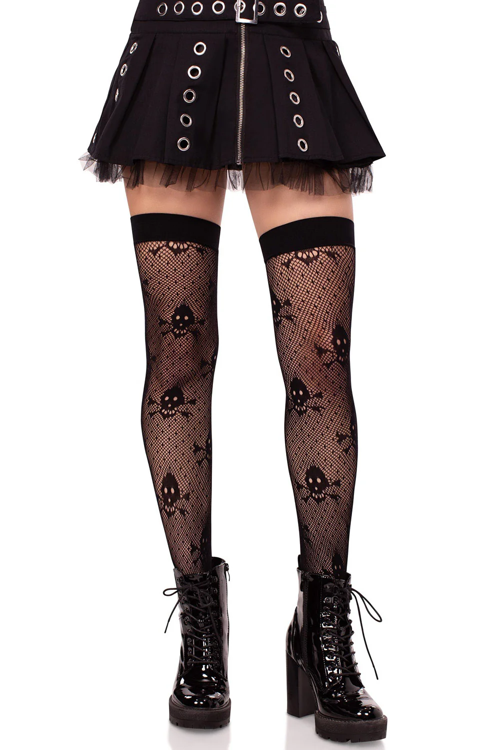 Skull & Crossbones Thigh Highs