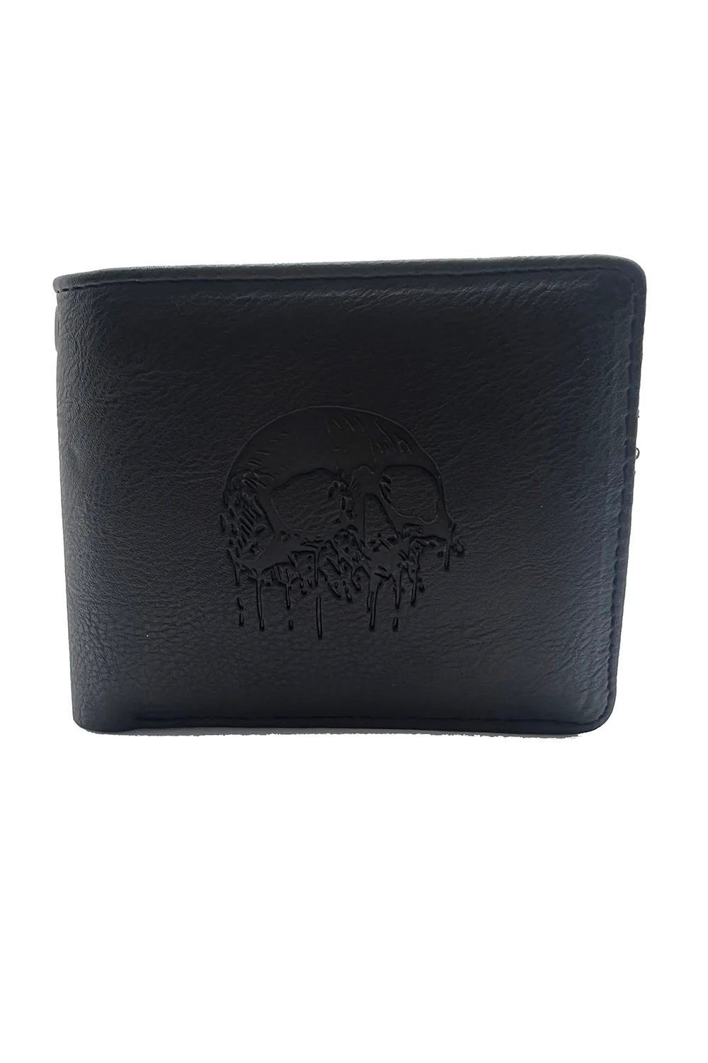 Skull Drip Emboss Bifold Wallet w/ Chain - Image 8