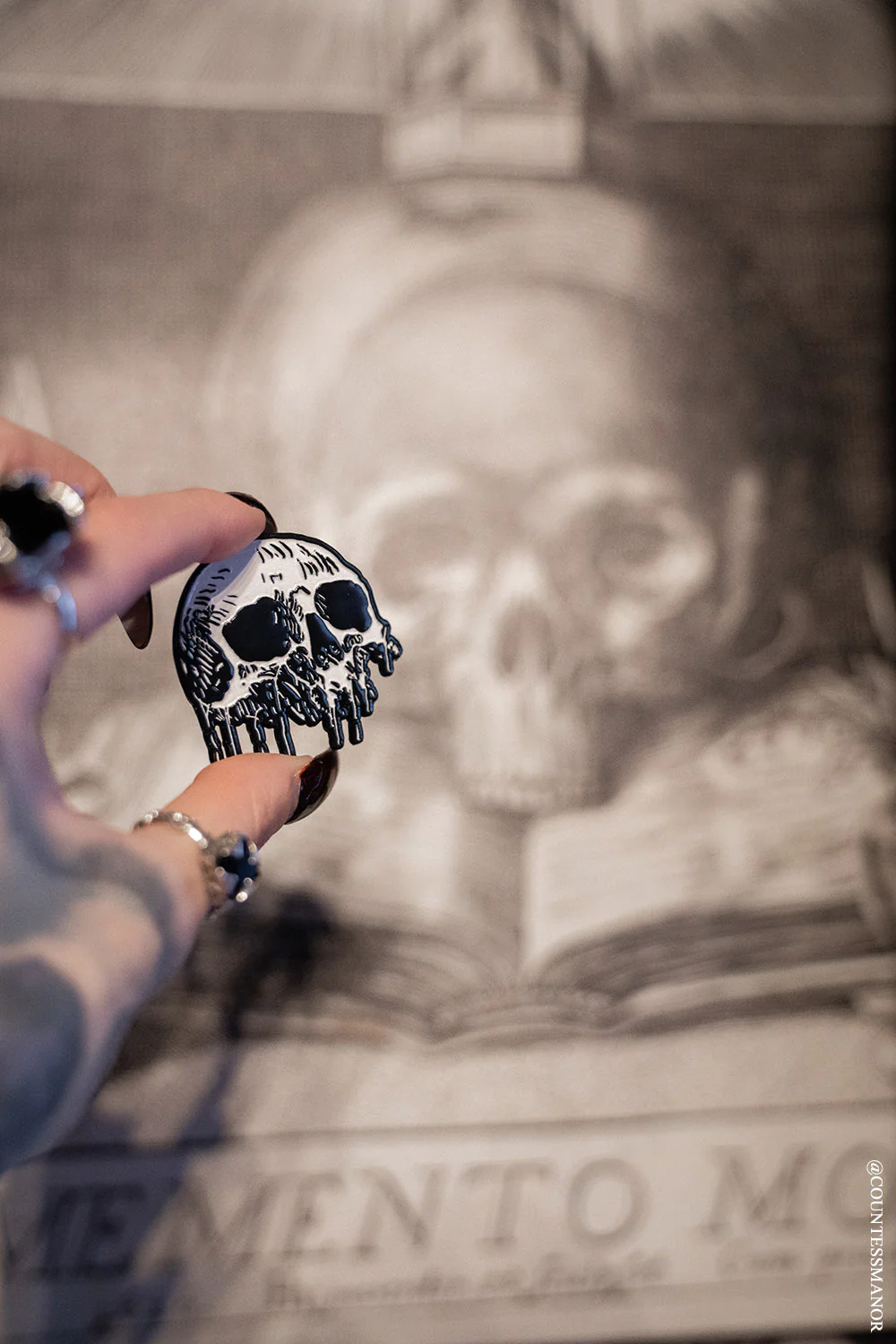 Skull Drip Enamel Pin - Image 5