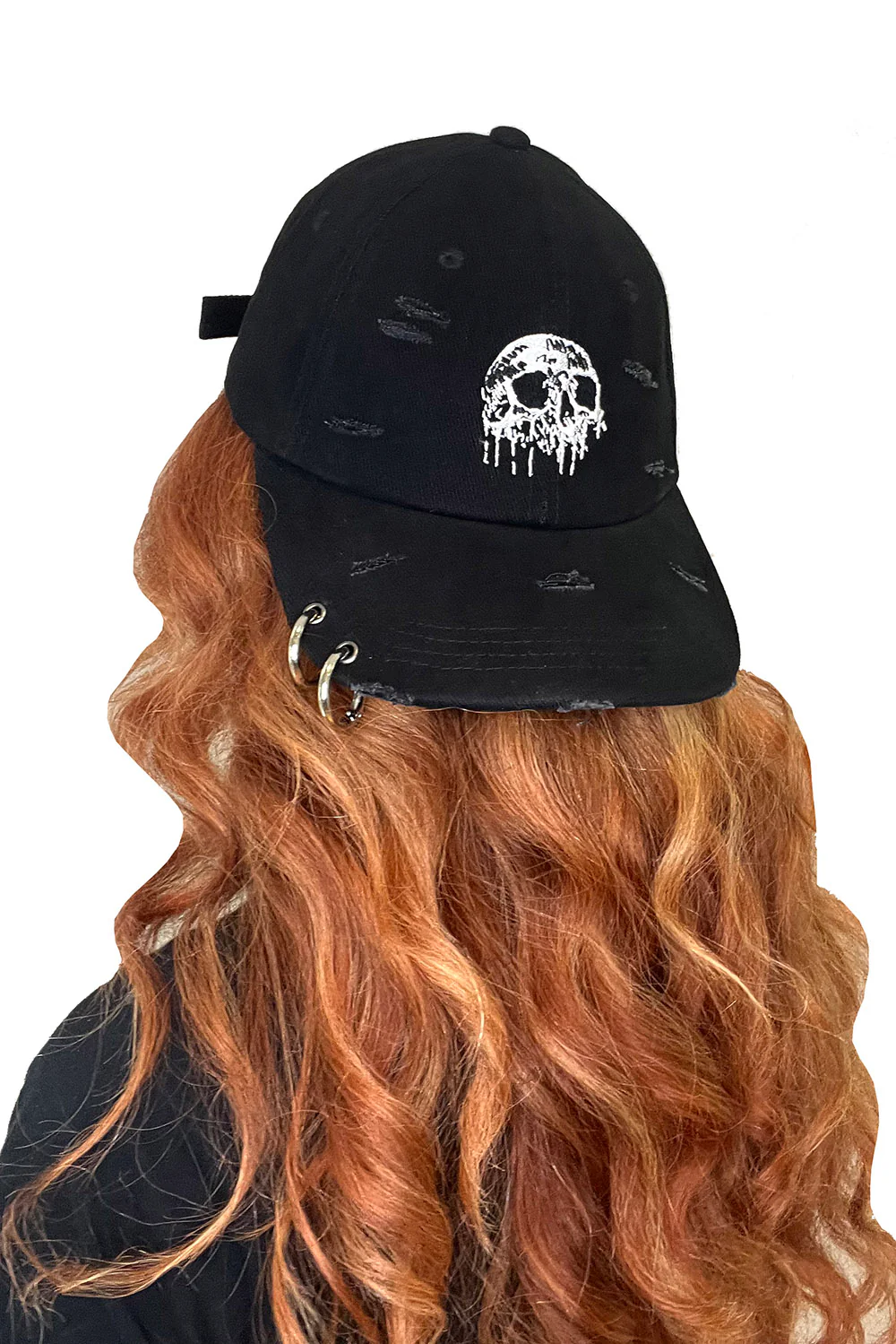 Skull Drip Pierced Baseball Cap - Image 13