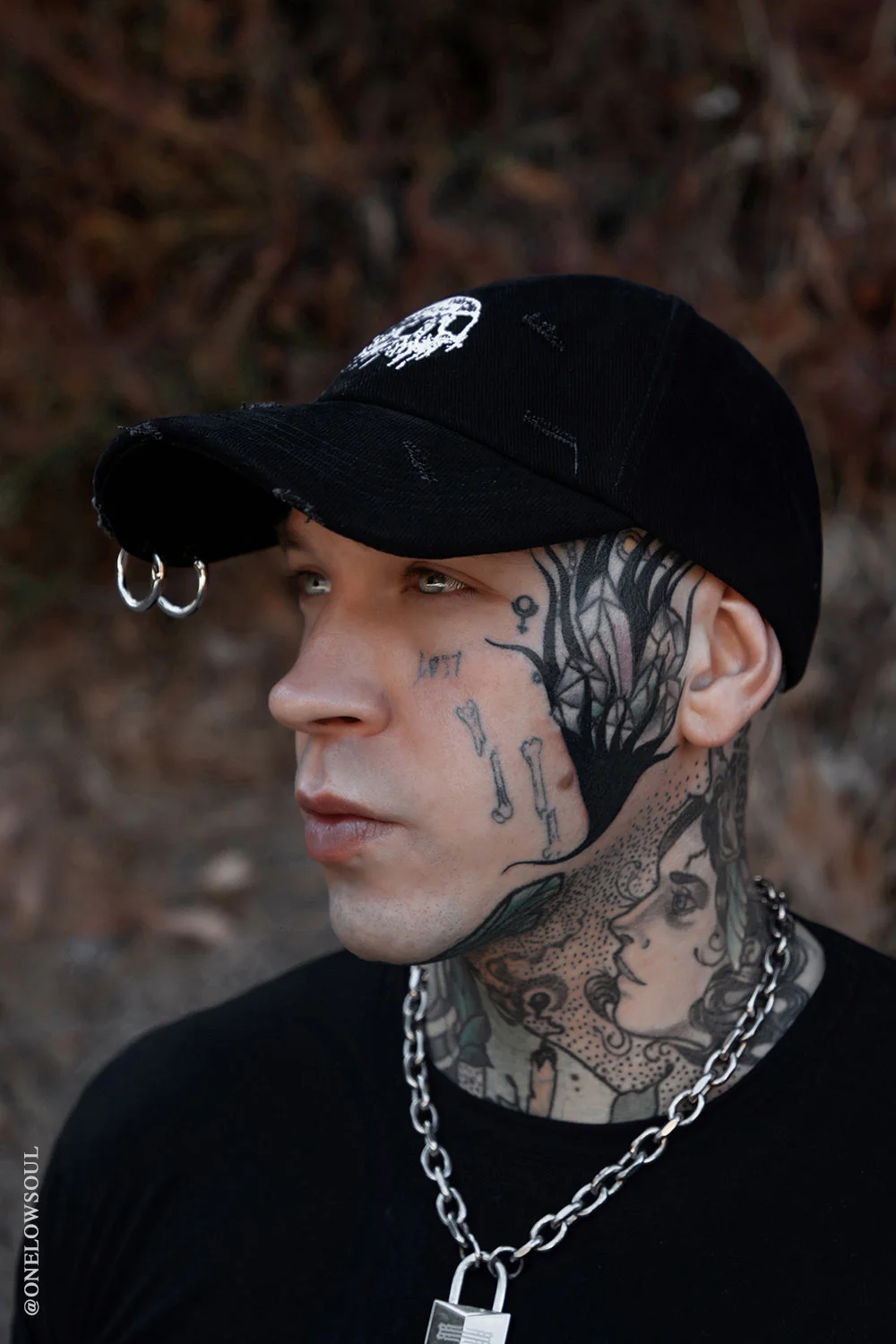 Skull Drip Pierced Baseball Cap - Image 4
