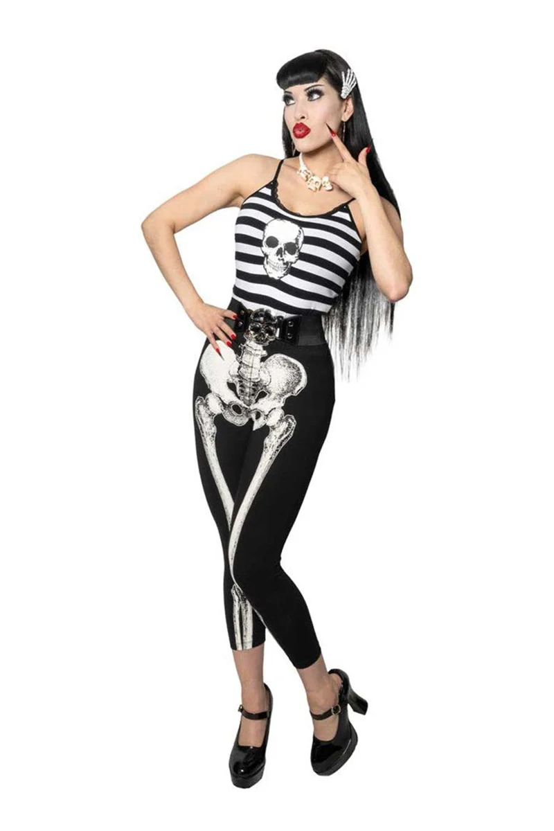 Skull Striped Lace Cami Top - Image 3