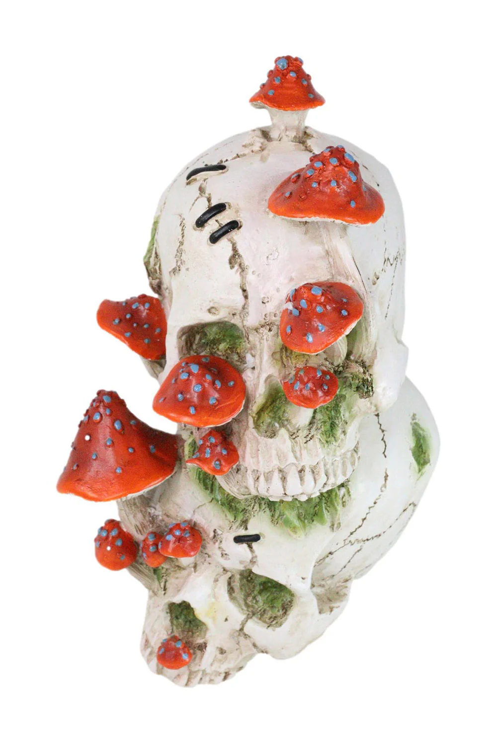 Skull With Mushrooms Statue - Image 3