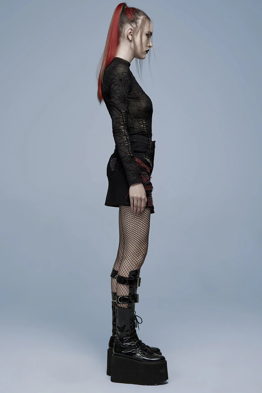 Slasher Girl Spiderweb Top [BLACK] - Image 3
