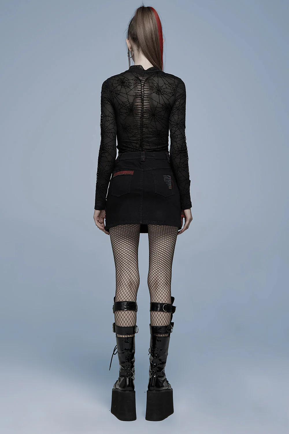Slasher Girl Spiderweb Top [BLACK] - Image 4