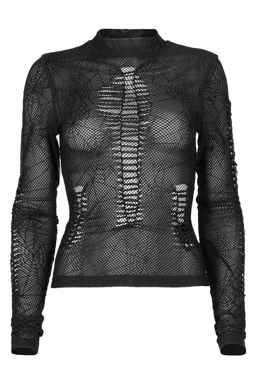 Slasher Girl Spiderweb Top [BLACK] - Image 5