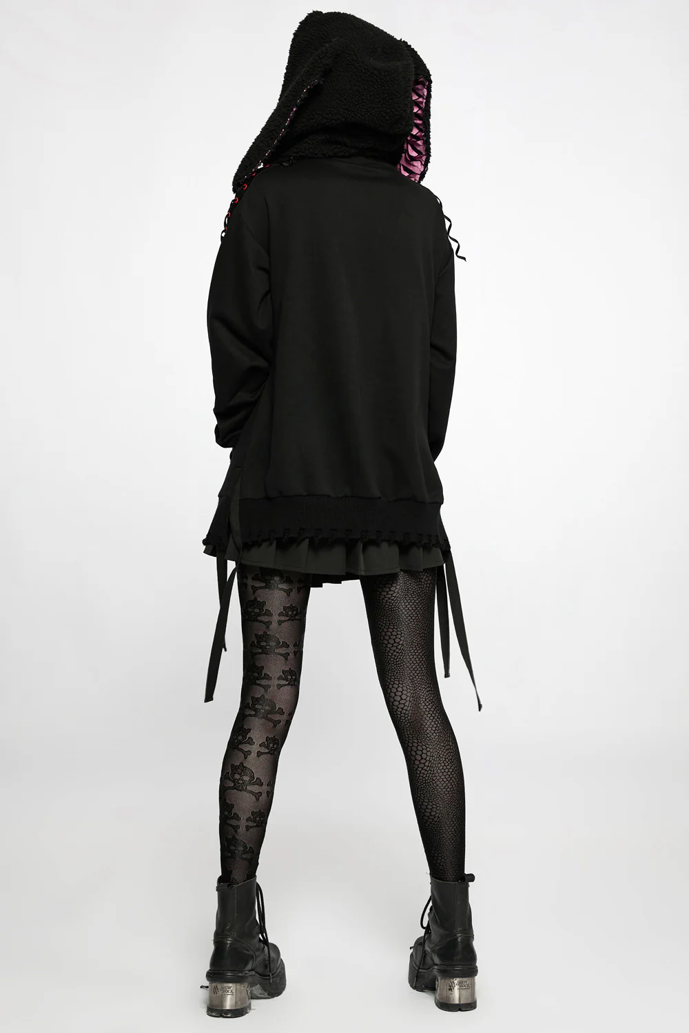 Snakes and Skulls Split Leg Mesh Leggings - Image 4