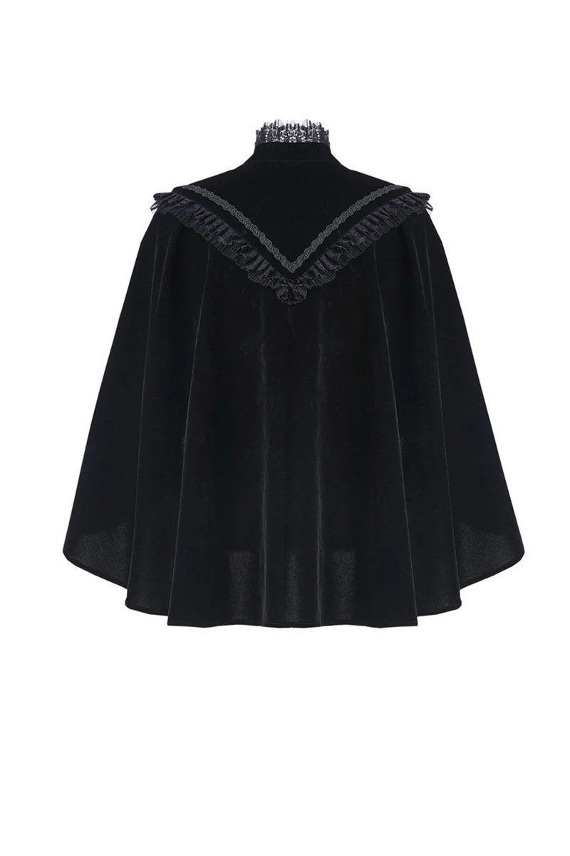 Snow Fright Embroidered Goth Cape - Image 3