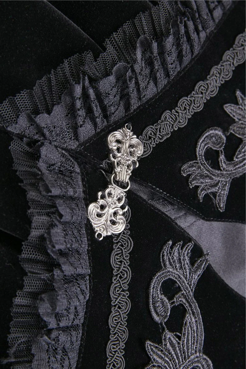 Snow Fright Embroidered Goth Cape - Image 8