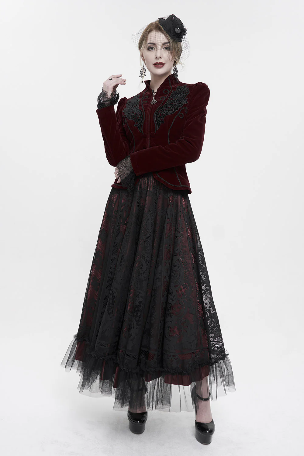Sorrowed Scarlet Maxi Skirt - Image 2