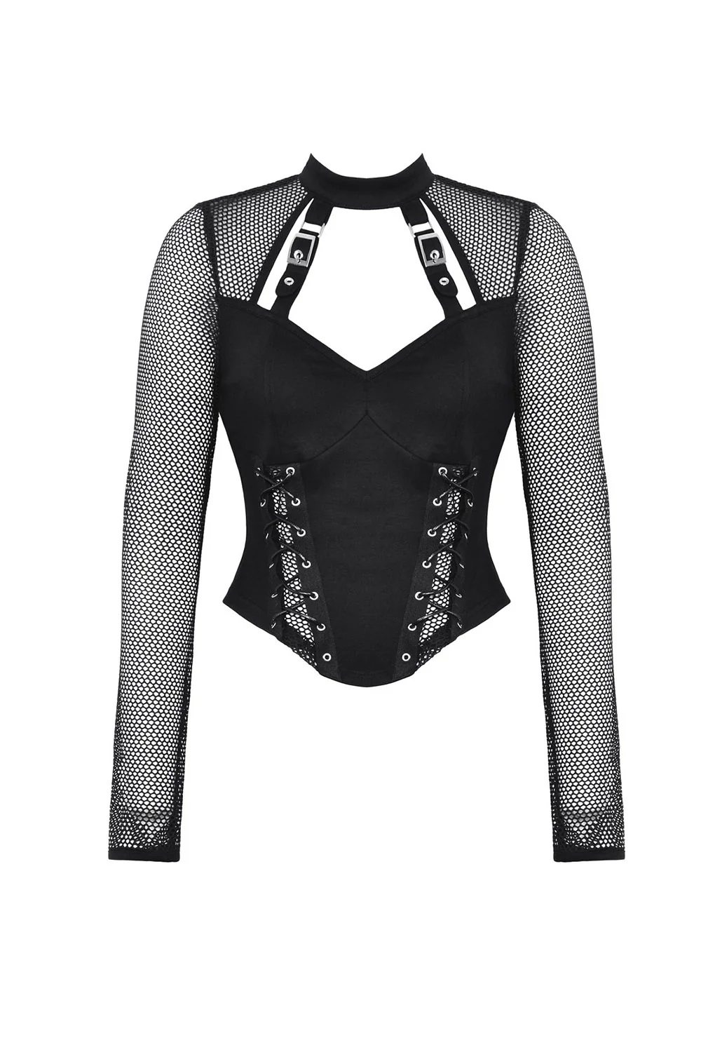 Sorrowful Fishnet Long Sleeve Top - Image 8