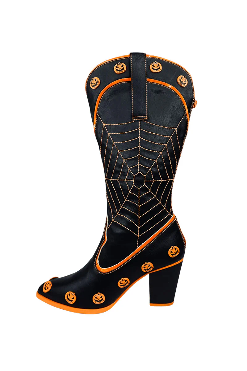 Space Cowgirl JackOLantern Boots [BLACK/ORANGE] - Image 4
