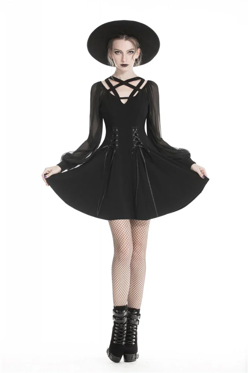 Spell School Puffed Sleeve Dress - Image 3