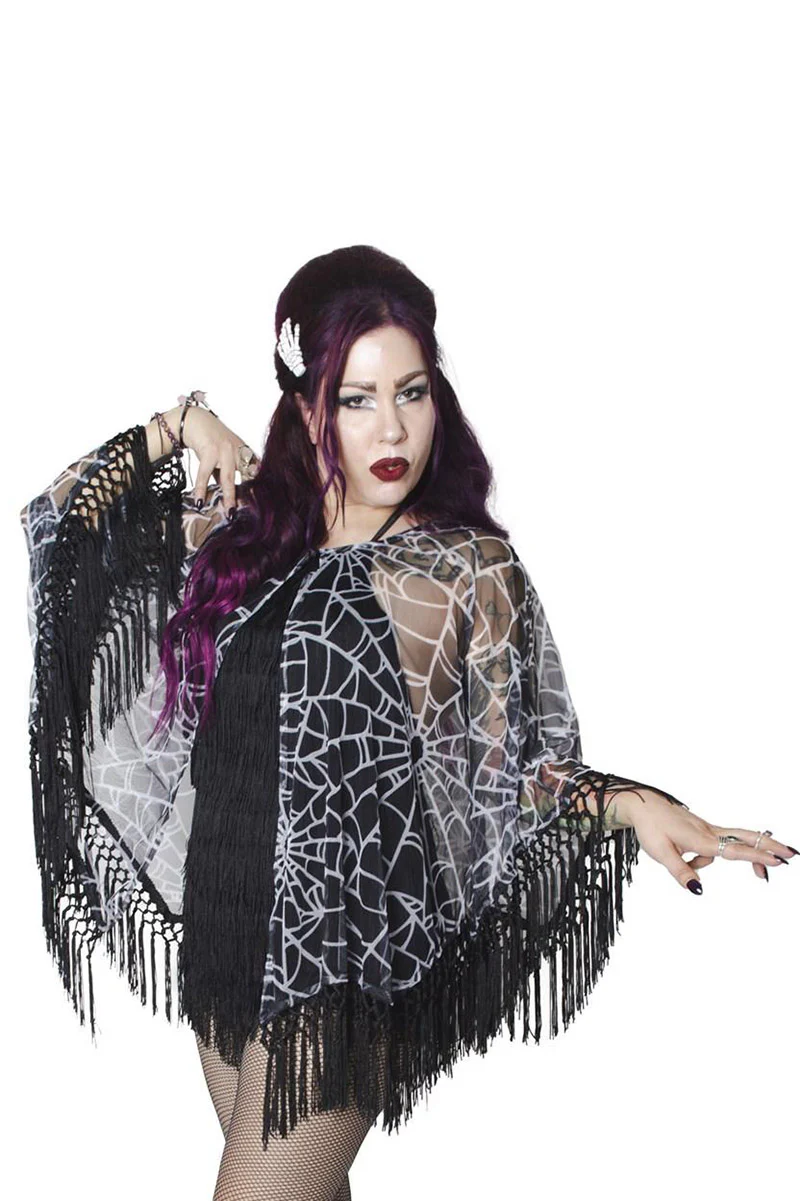 Spider Web Mesh Cape - Image 2