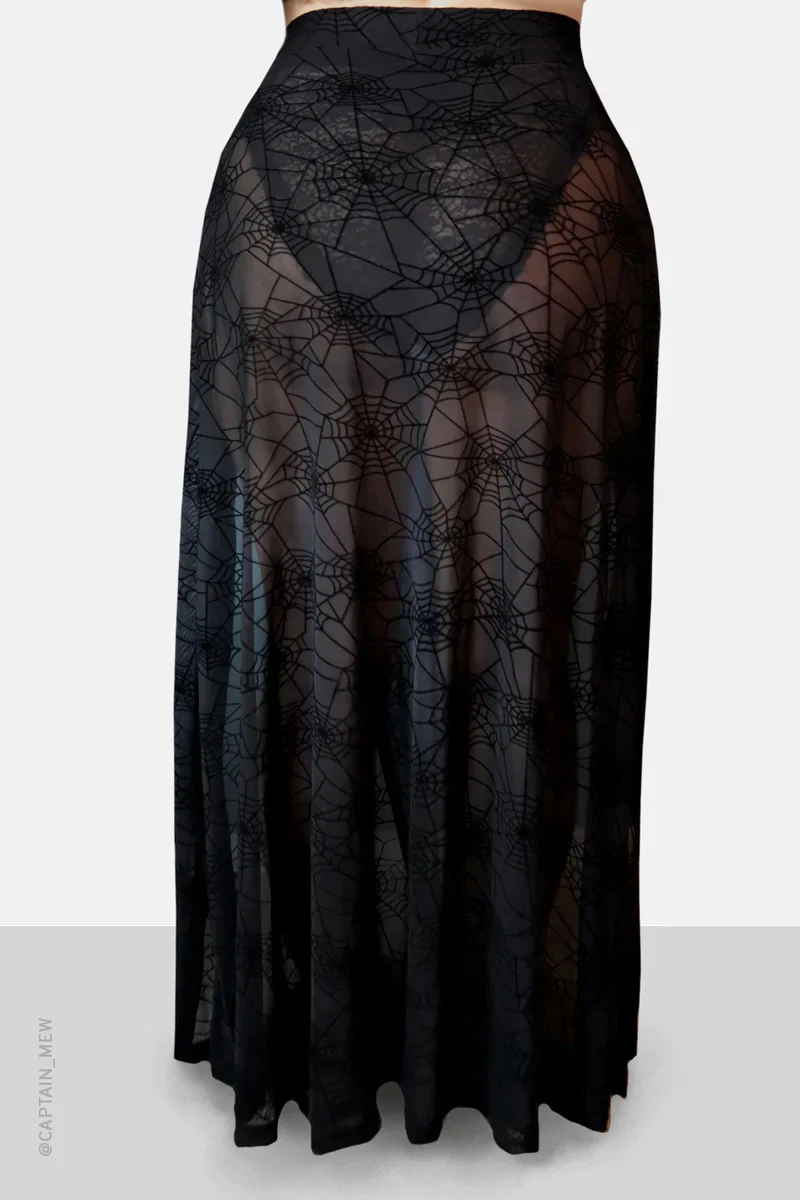 Spider Web Mesh M-Line Skirt - Image 3