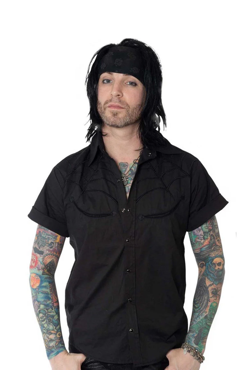 Spiderweb Black Western Shirt - Image 3