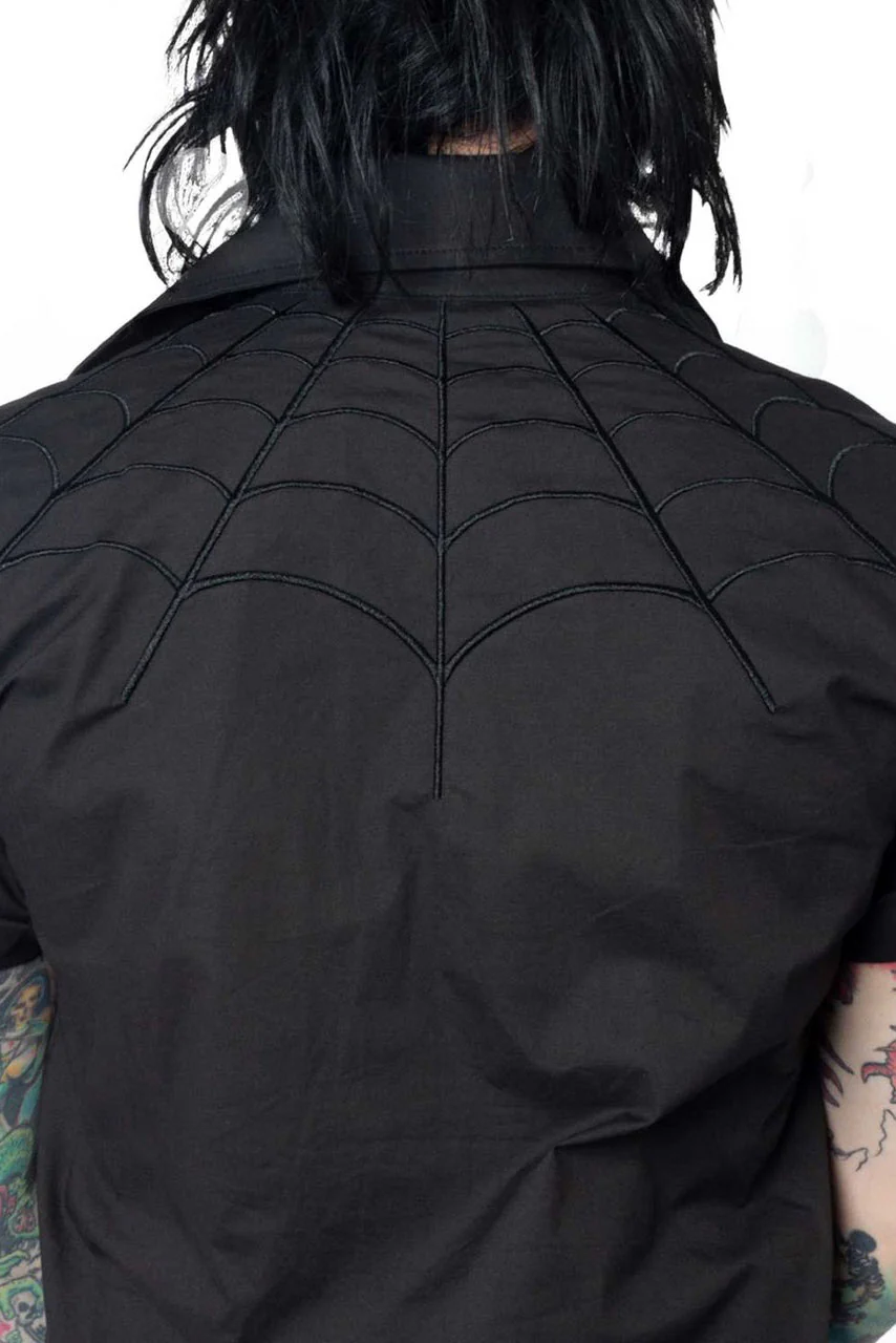 Spiderweb Black Western Shirt - Image 4