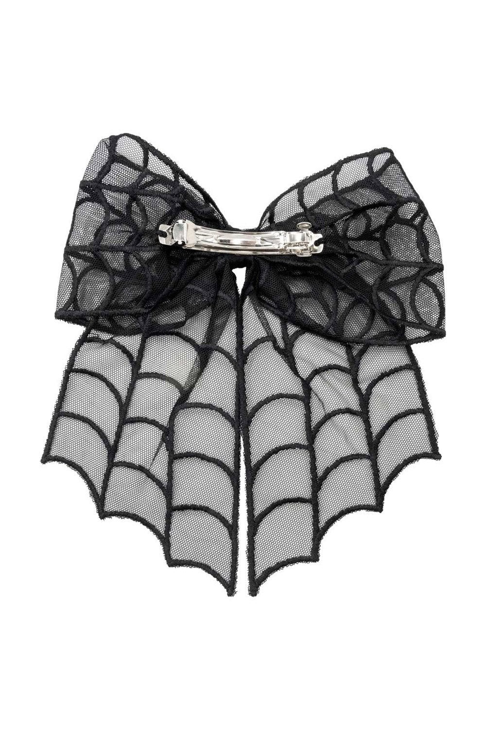 Spiderweb Lace Hair Bow - Image 3
