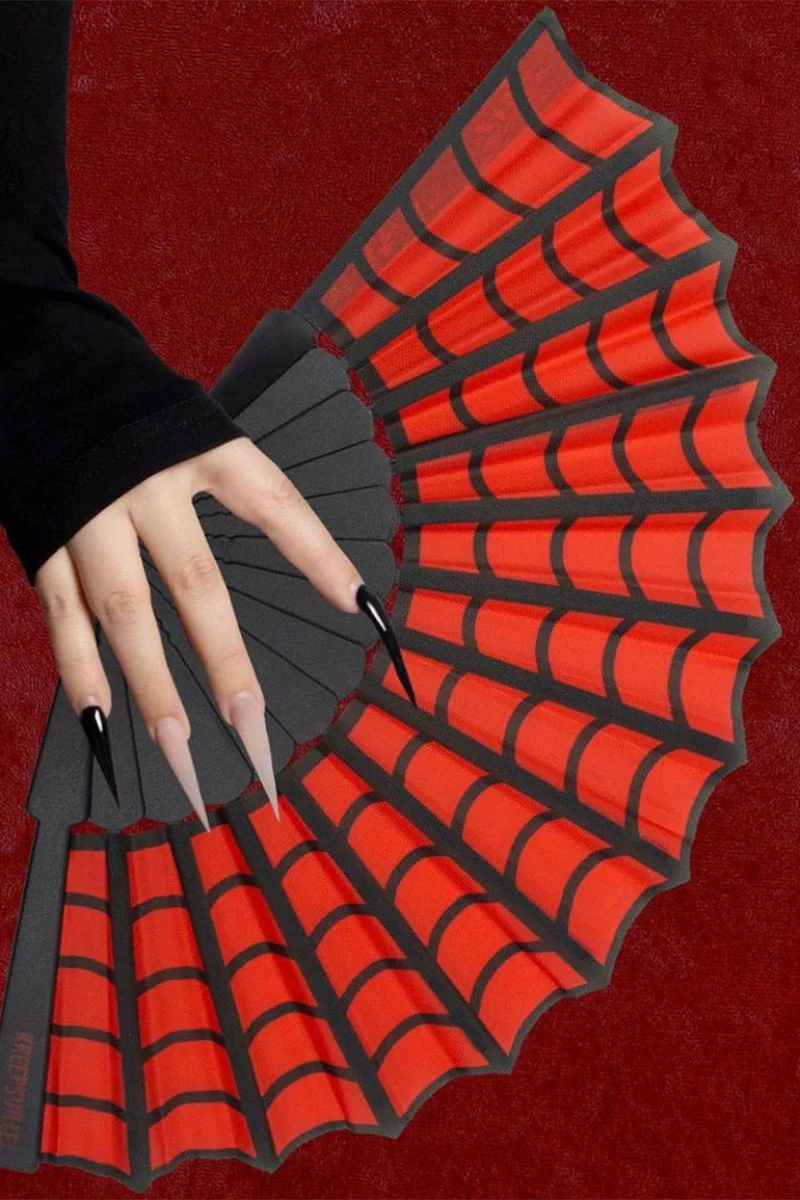 Spiderweb Scallop Fan [Red] - Image 2