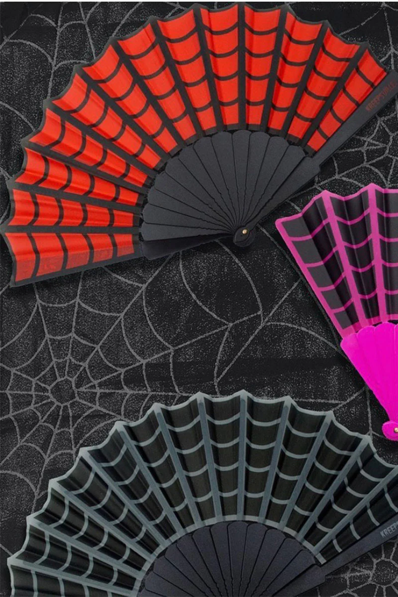 Spiderweb Scallop Fan [Red] - Image 3