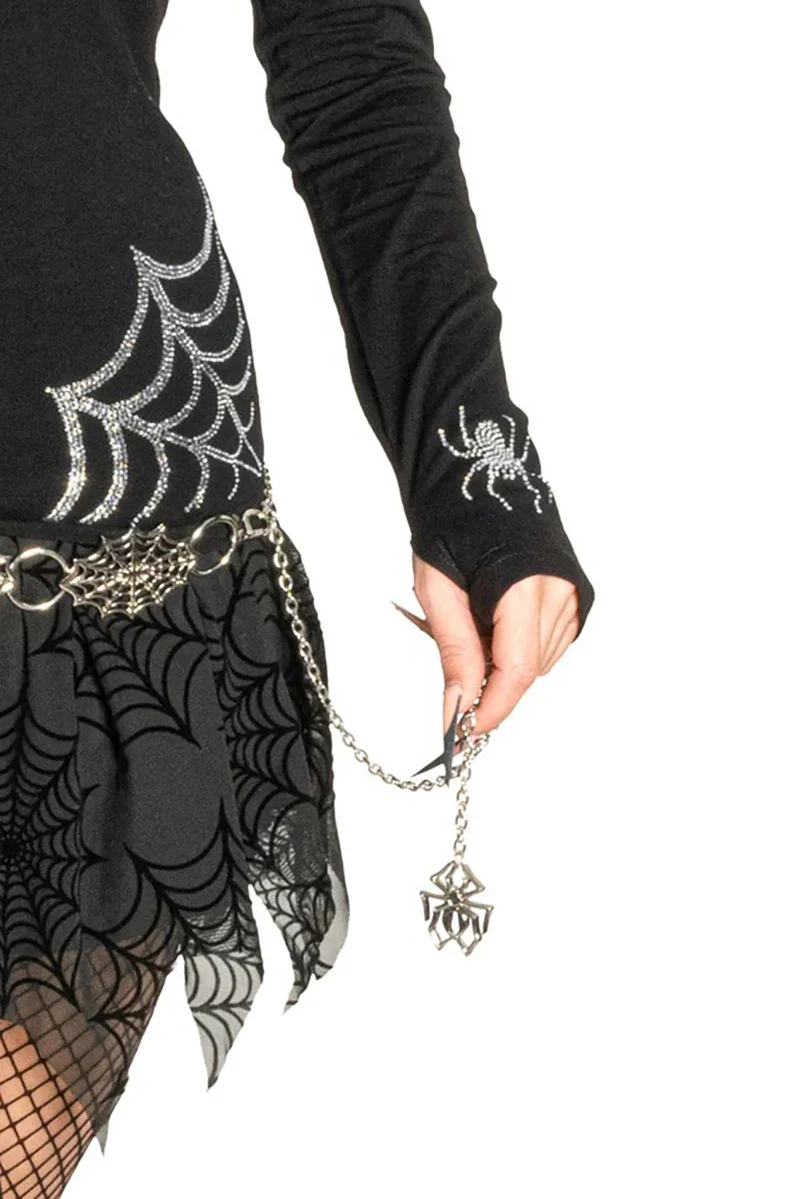 Spiderweb Silver Chain Belt - Image 2