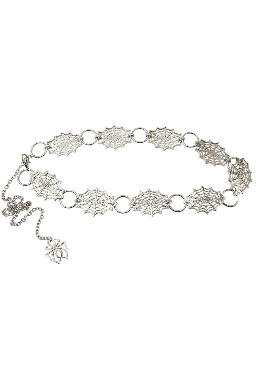Spiderweb Silver Chain Belt - Image 3