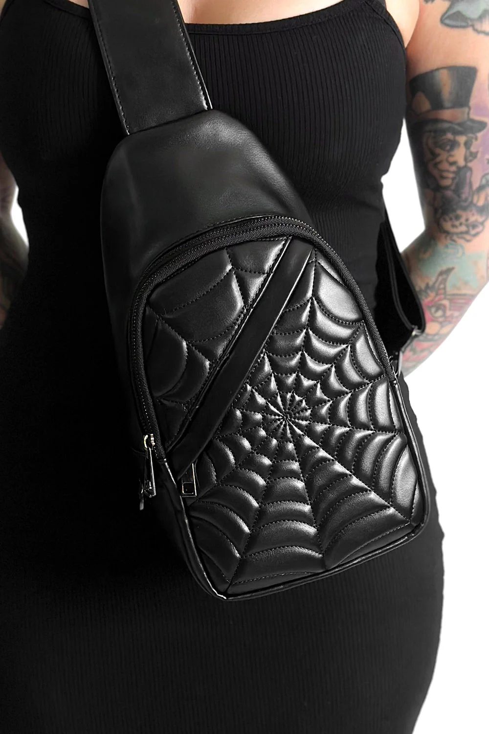 Spiderweb Sling Bag [All Black] - Image 2