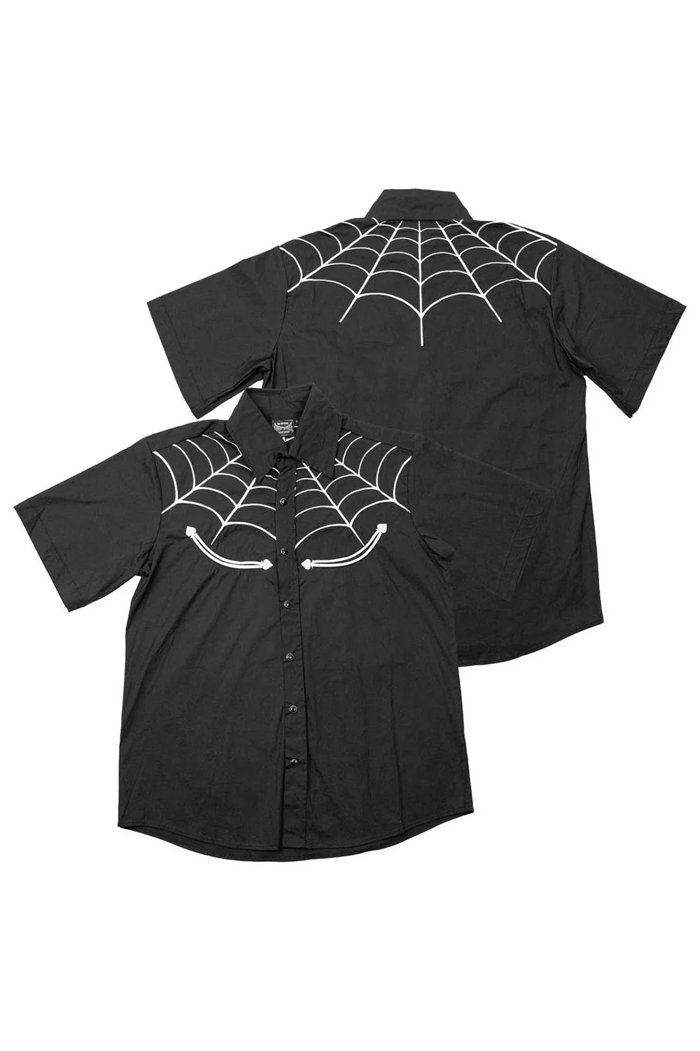 Spiderweb White Western Shirt - Image 4