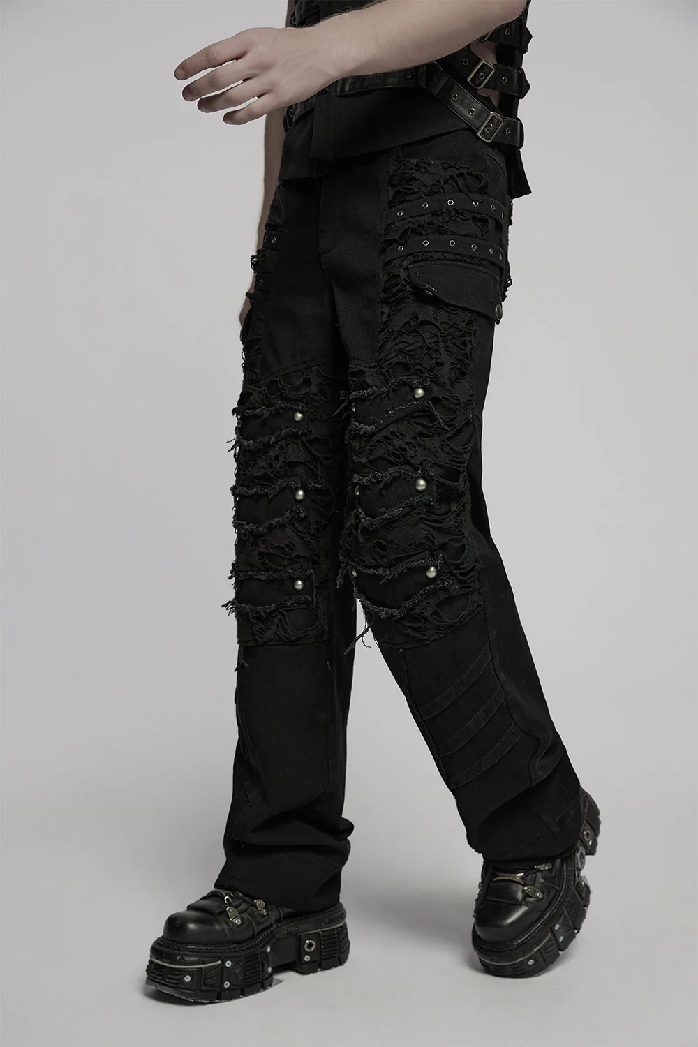 Spineshred Distressed Cargo Pants - Image 2