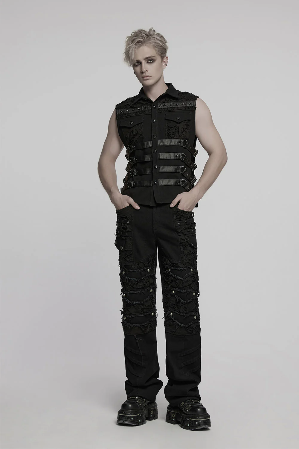 Spineshred Distressed Cargo Pants - Image 3