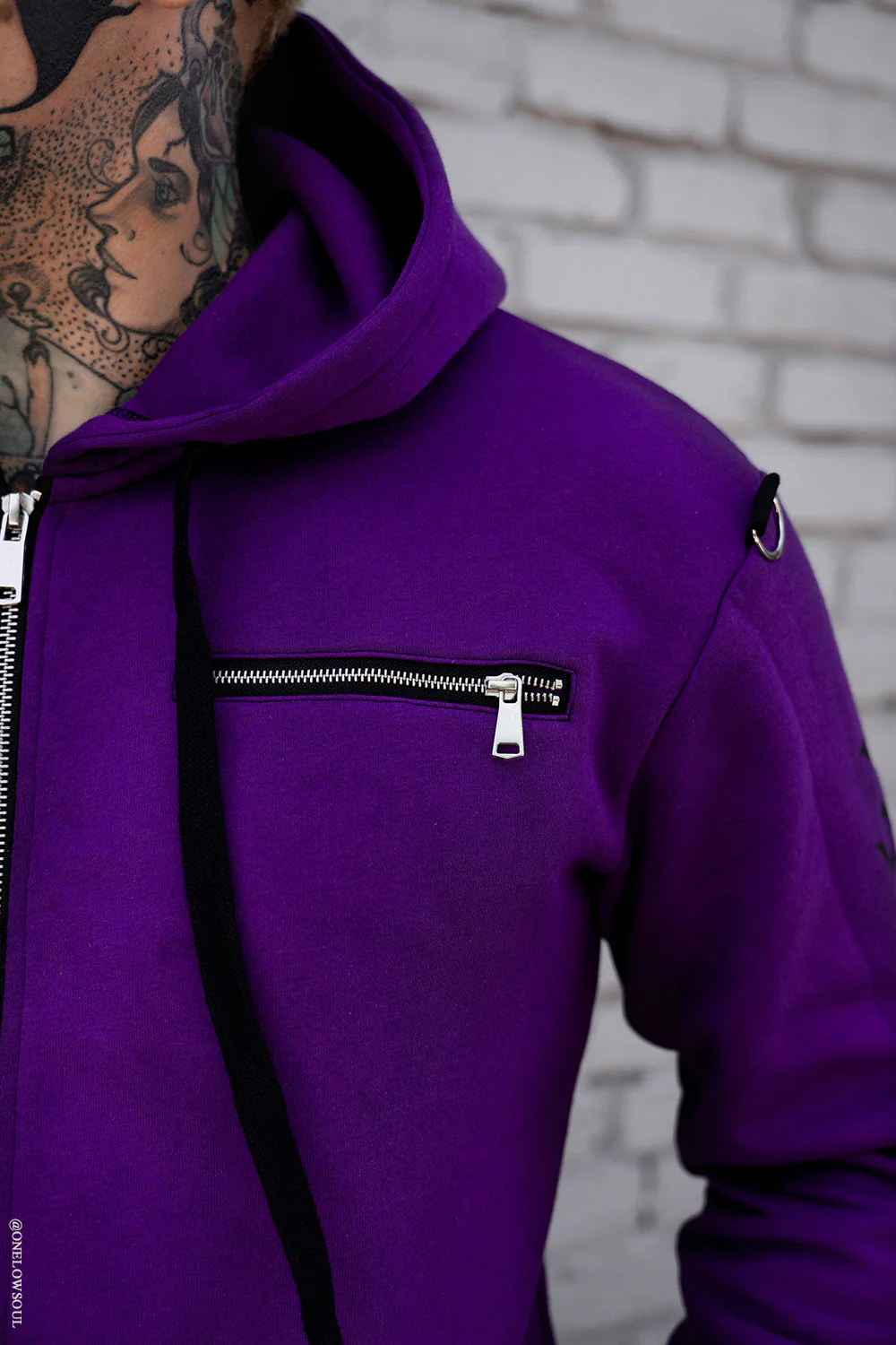 Split Mage Hoodie [Black/Purple] - Image 15