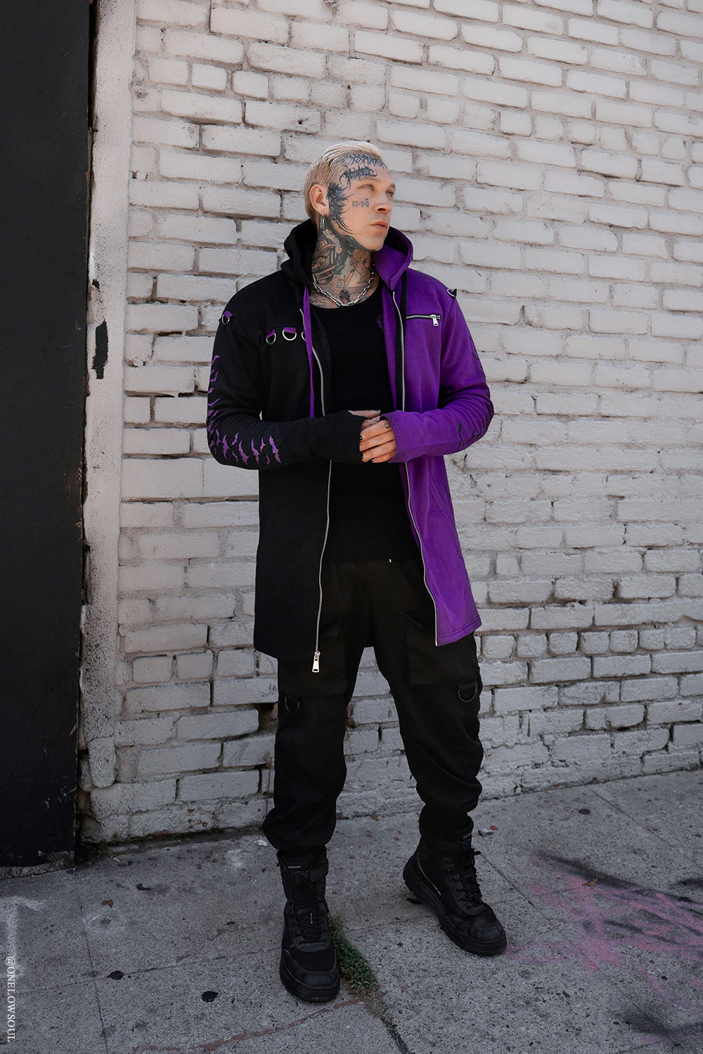 Split Mage Hoodie [Black/Purple] - Image 19