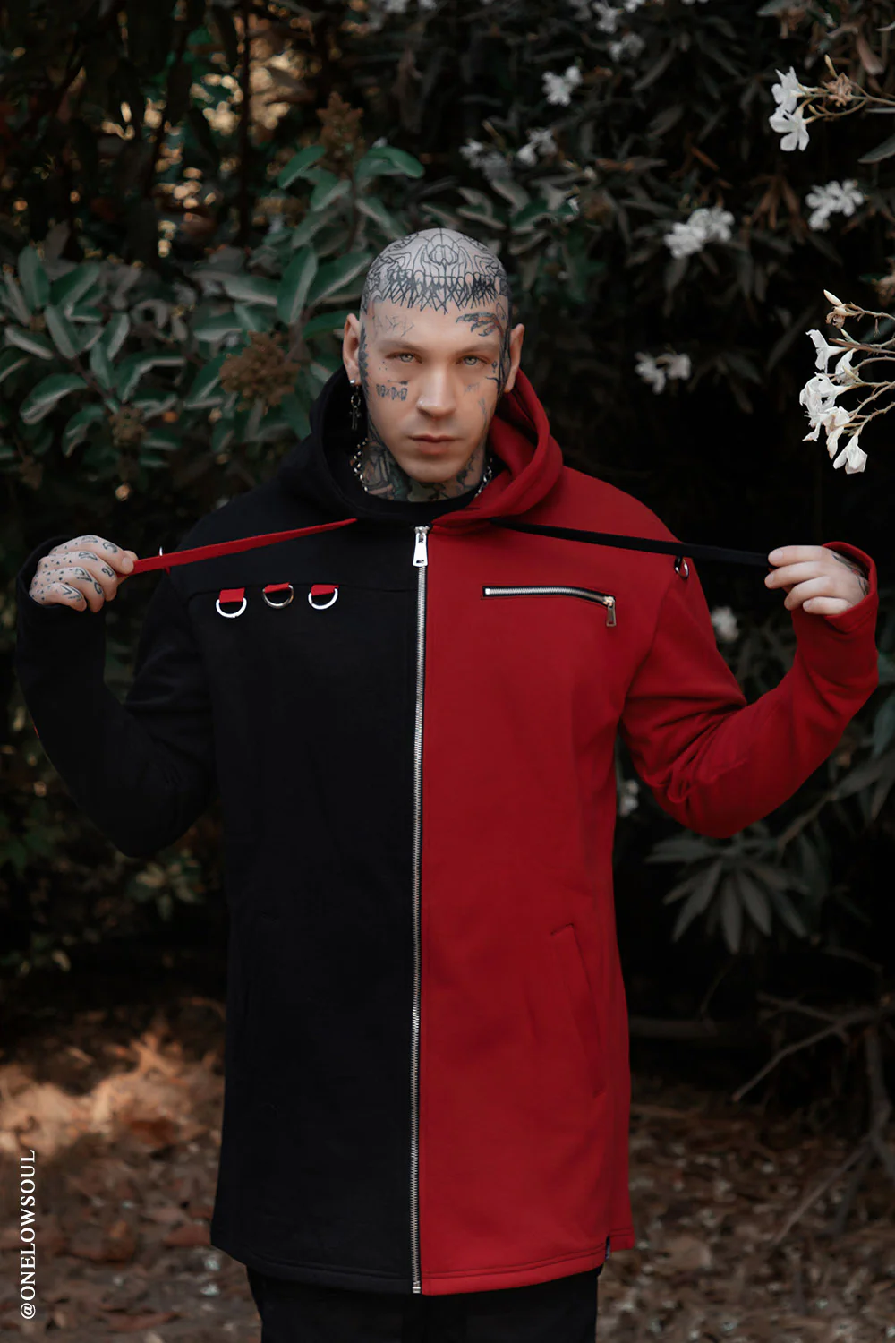 Split Mage Hoodie [Black/Red] - Image 5