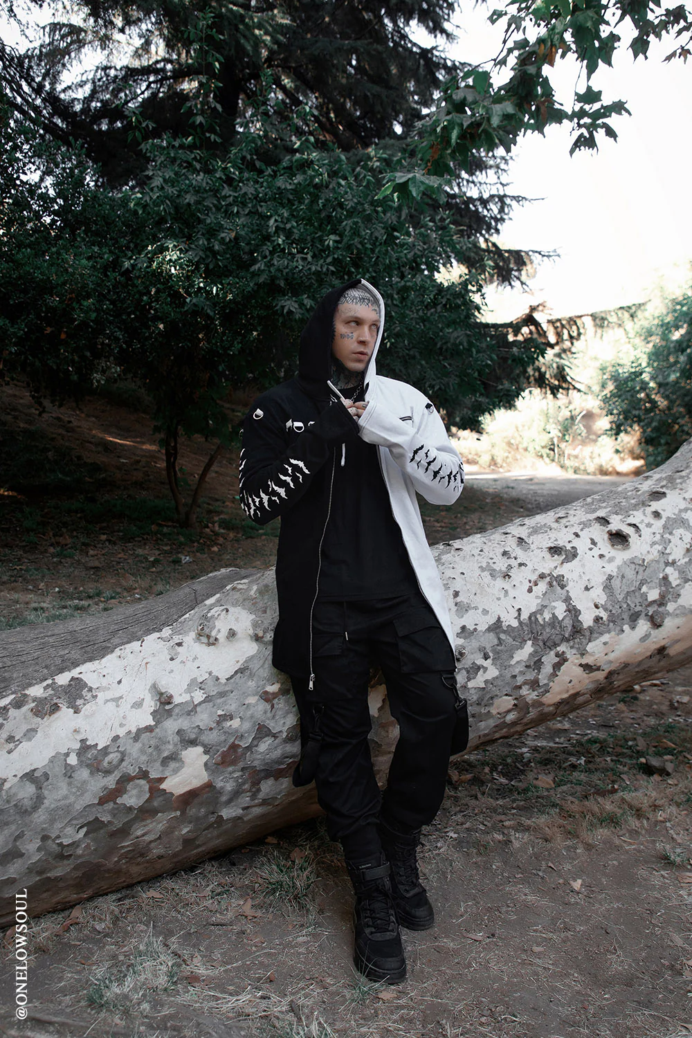 Split Mage Hoodie [Black/White] - Image 11