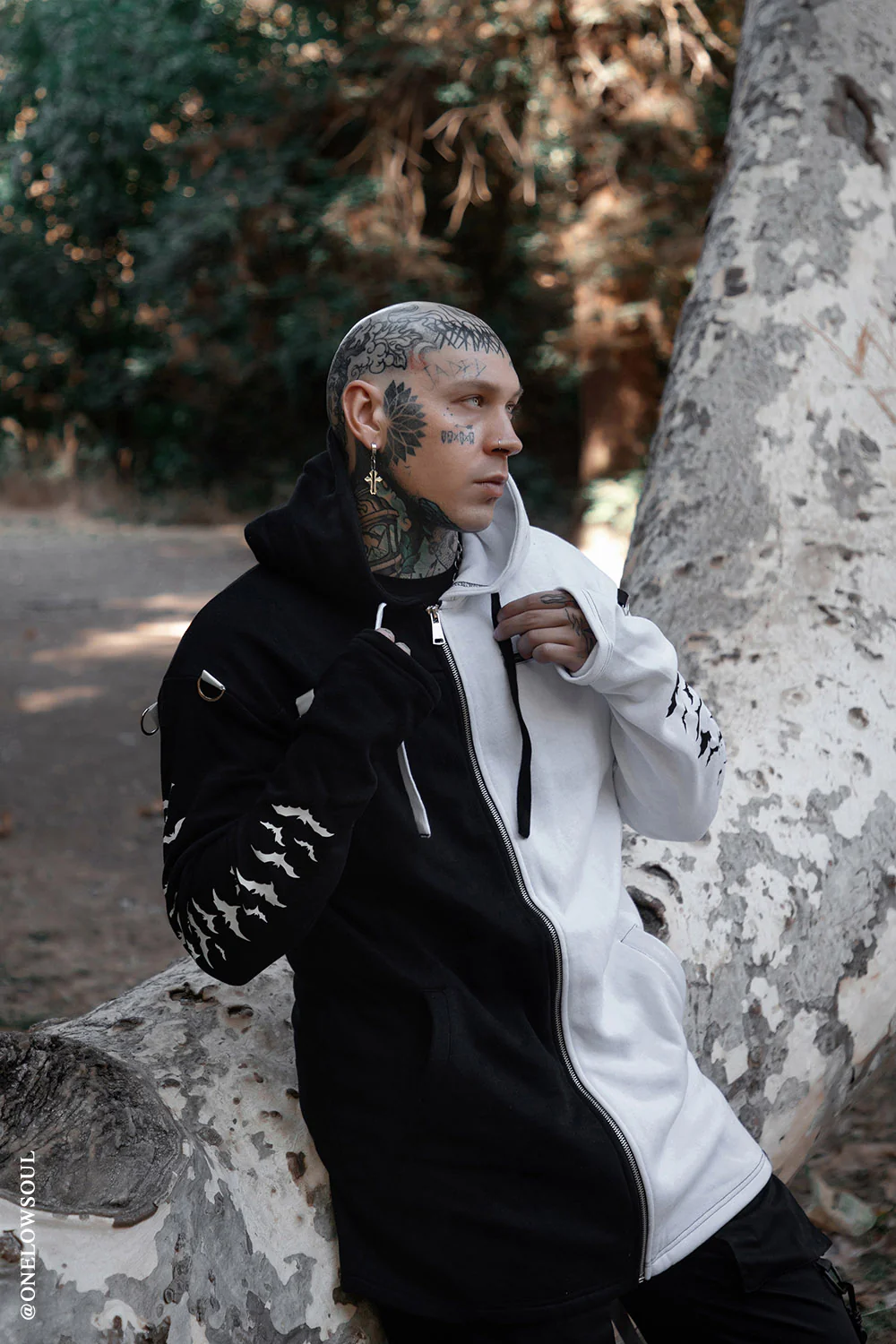 Split Mage Hoodie [Black/White] - Image 12