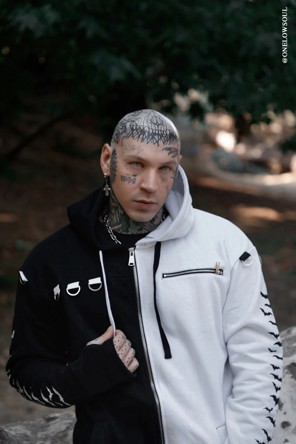 Split Mage Hoodie [Black/White] - Image 4