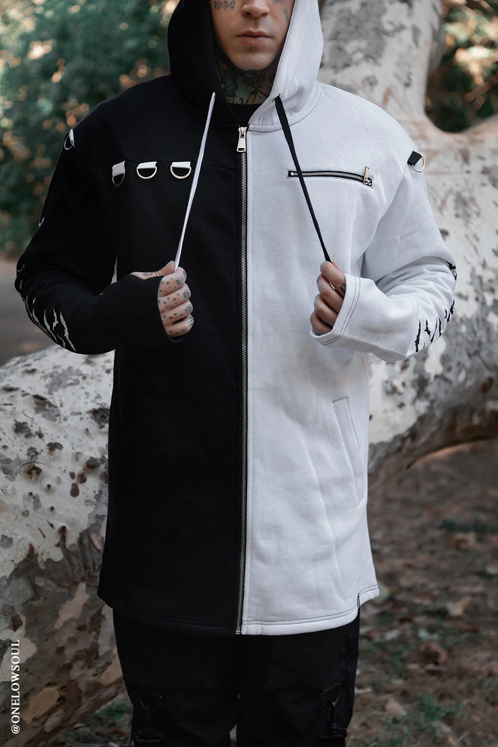Split Mage Hoodie [Black/White] - Image 5