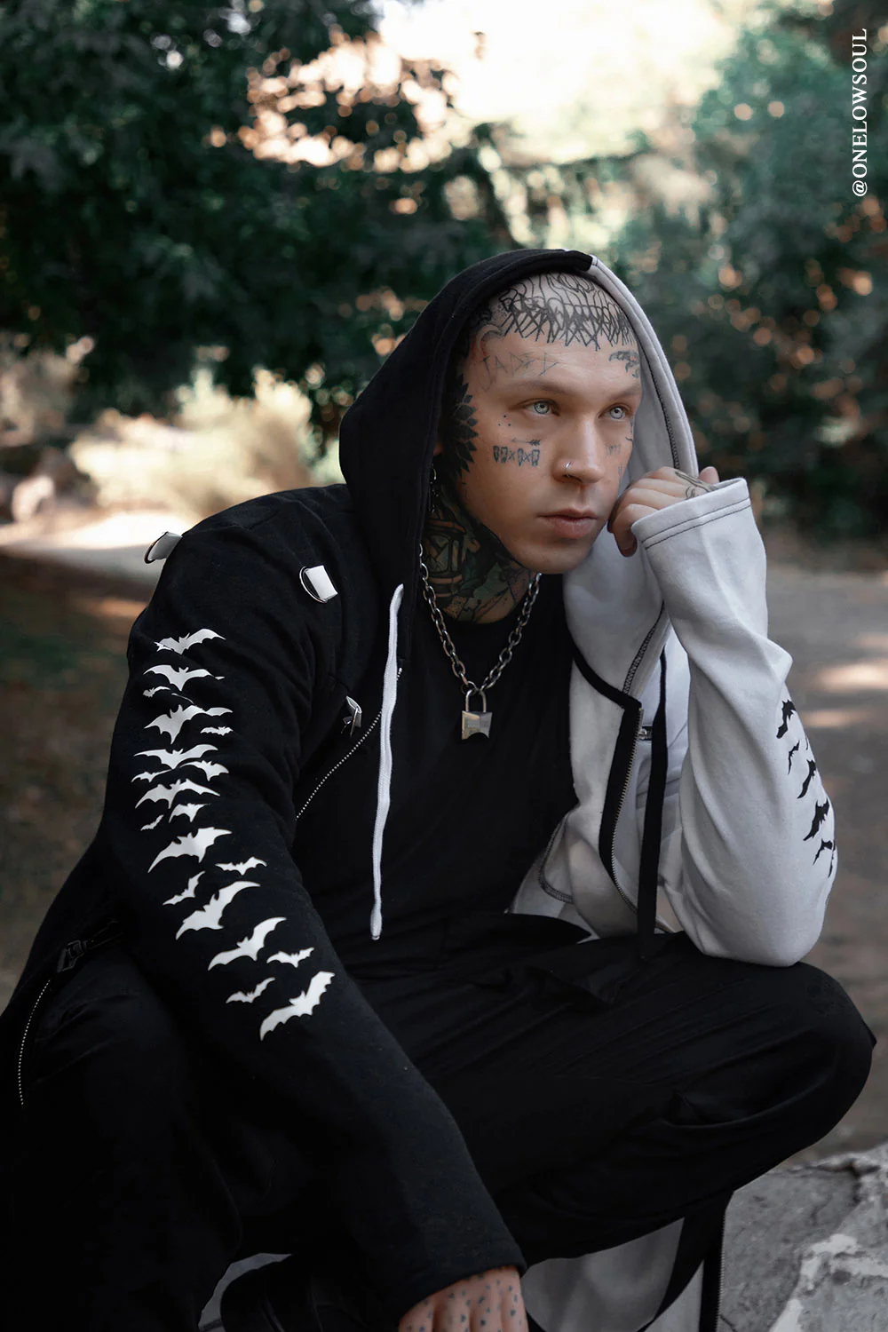 Split Mage Hoodie [Black/White] - Image 7