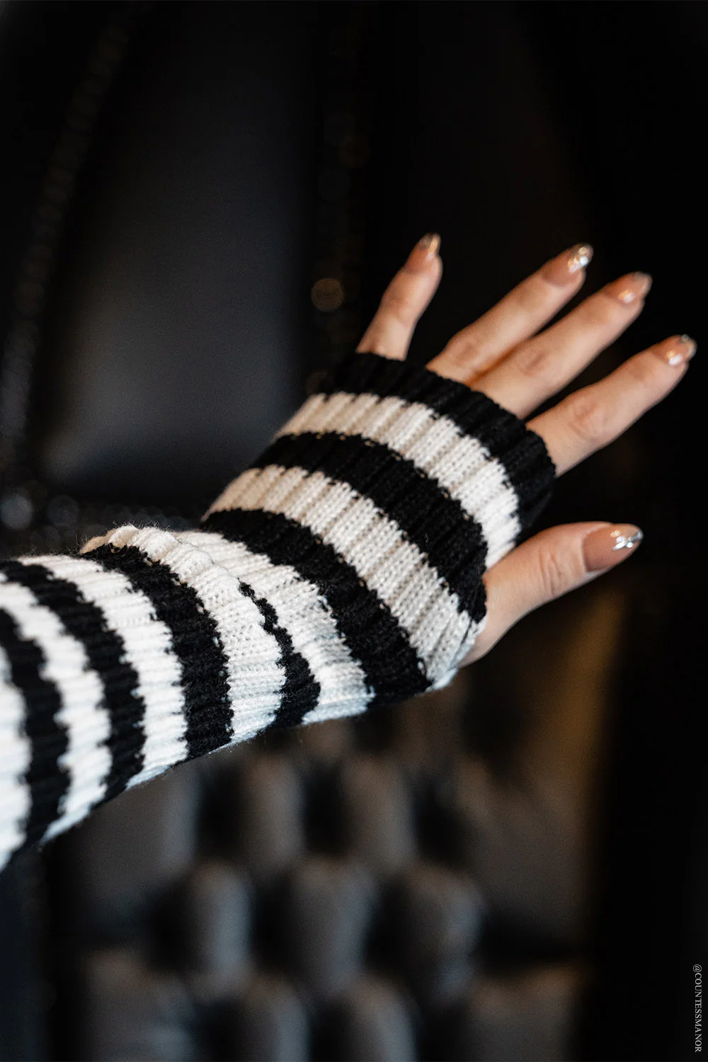 Spooky Striped Arm Warmers [Multiple Colors] - Image 2