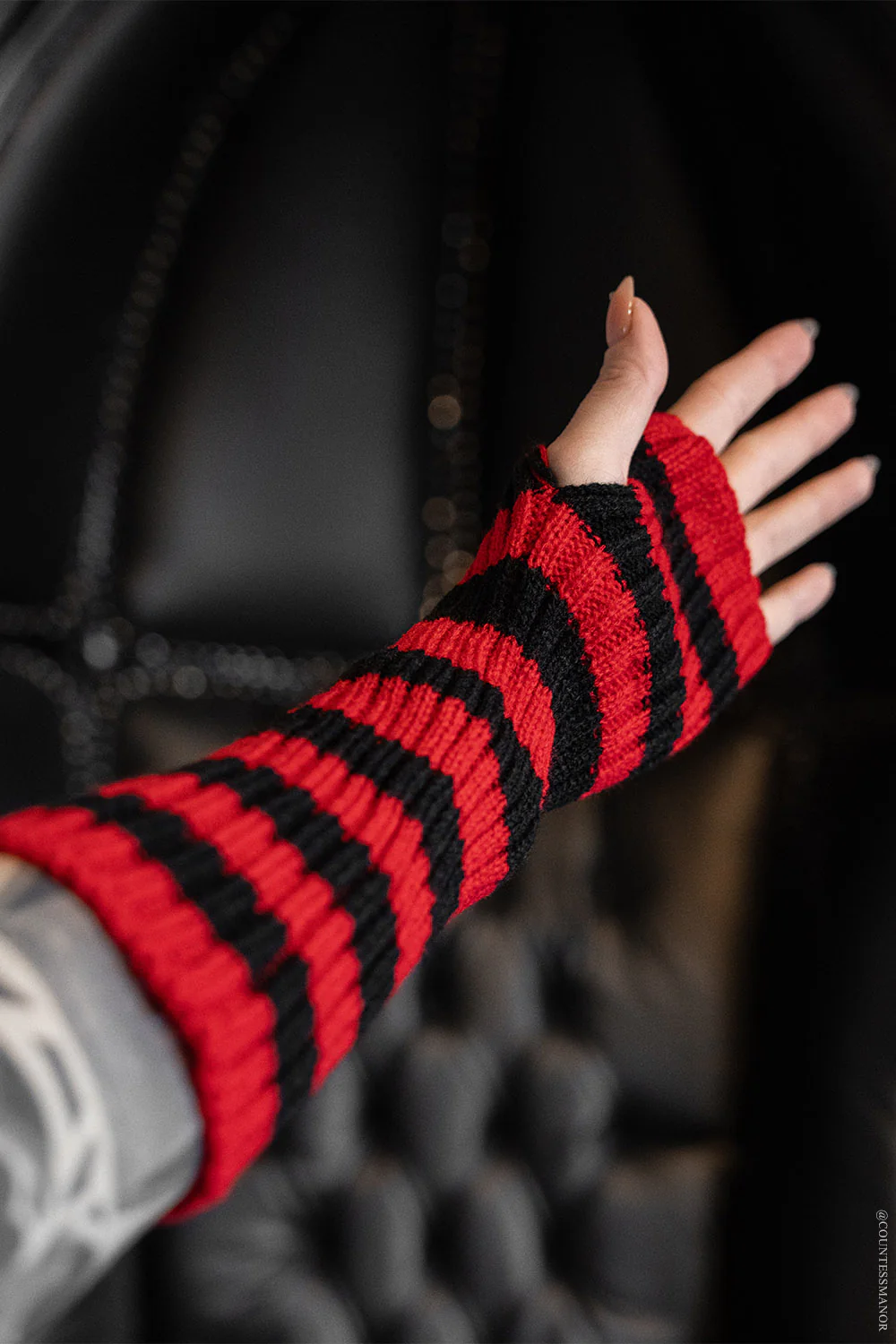 Spooky Striped Arm Warmers [Multiple Colors] - Image 8