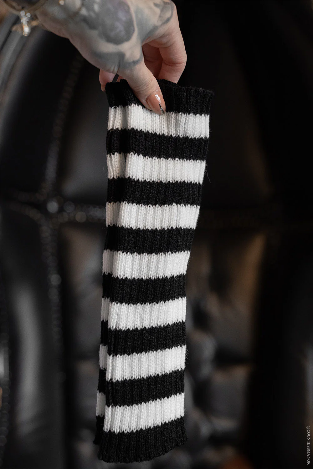 Spooky Striped Arm Warmers [Multiple Colors] - Image 9